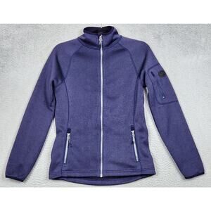 GILL MARINE Jacket Womens Size 6 Blue Full Zip Knit Fleece Zip Pockets